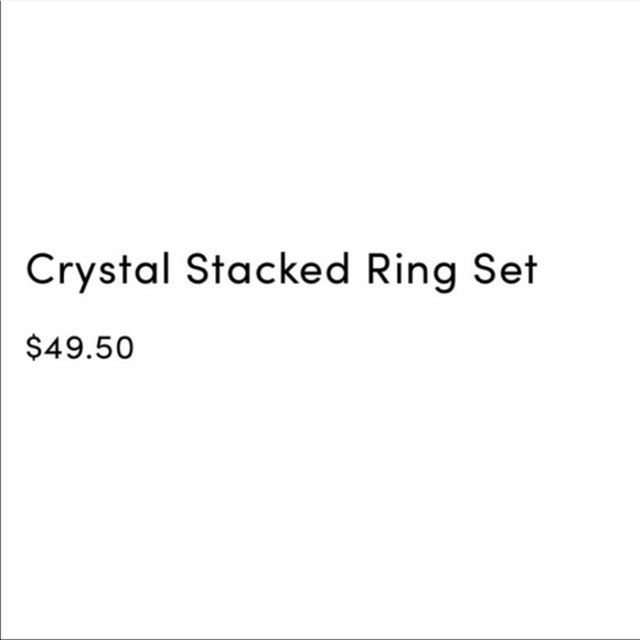 Ann Taylor crystal stacked ring set - Picture 4 of 7